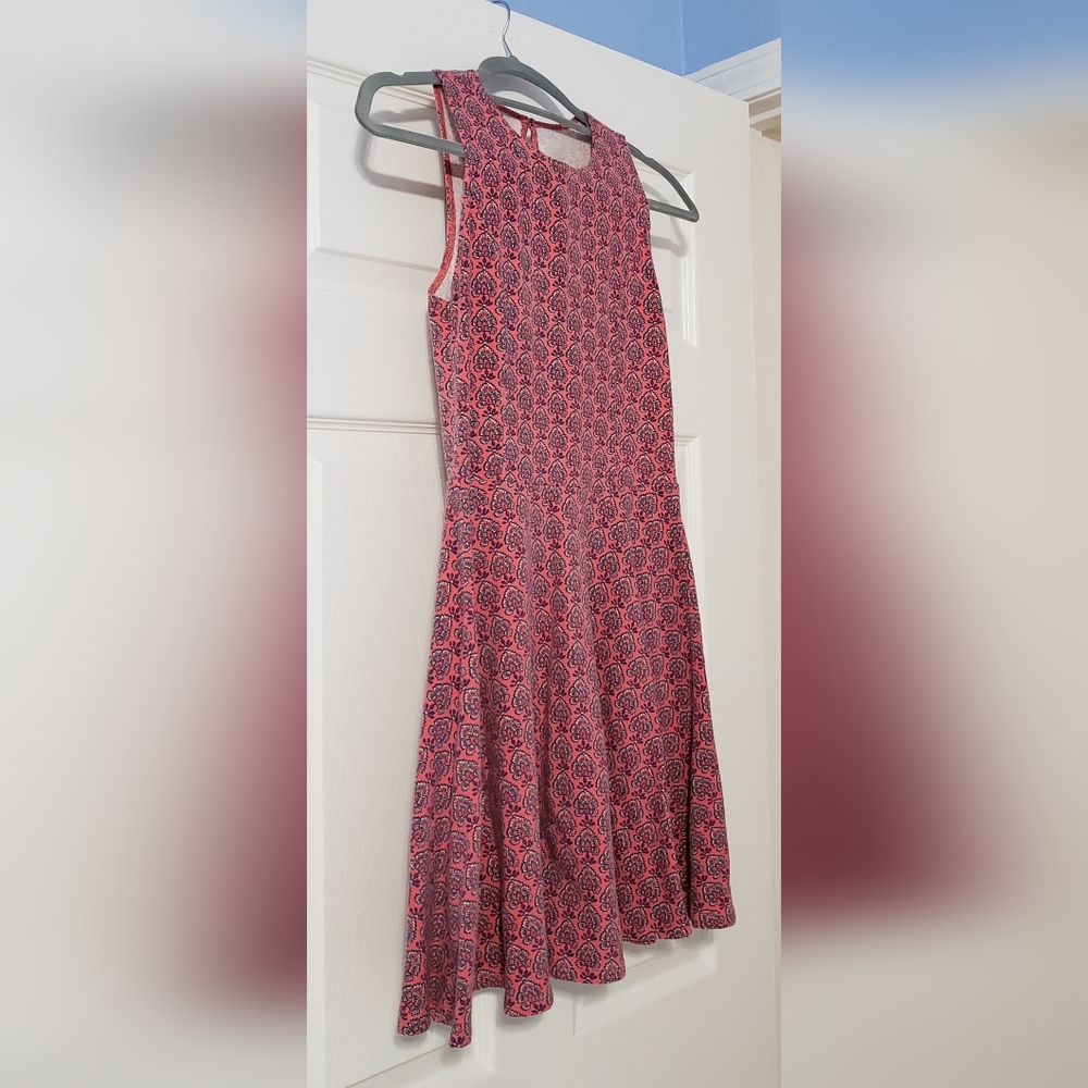 Hollister Pink Patterned Fit & Flare Dress, Size S